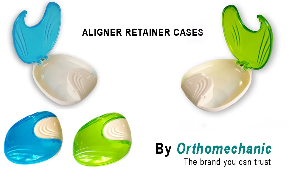 Aligner and Retainer Case (Blue) - dental aligner retainer case