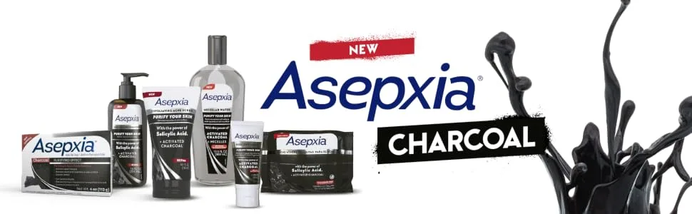 Asepxia Cleansing Bar Charcoal 4 Ounce 5 Count - asepxia carbon charcoal