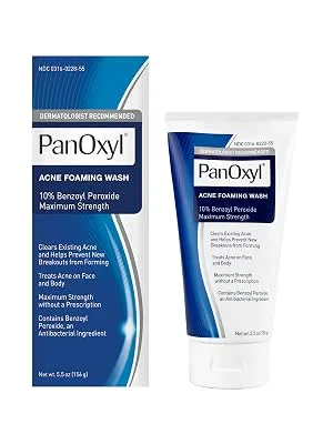 PanOxyl Foaming Acne Wash Maximum Strength 5.5 oz (Pack of 2) - PanOxyl 10% Acne Foaming Wash