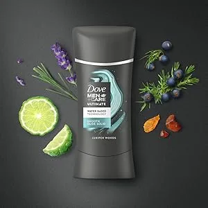 Dove Men+Care Antiperspirant hydrating water-based deodorant Juniper Woods with our best non-irritant formula 2.6 oz 2 Count - LONG-LASTING FRESH FRAGRANCE