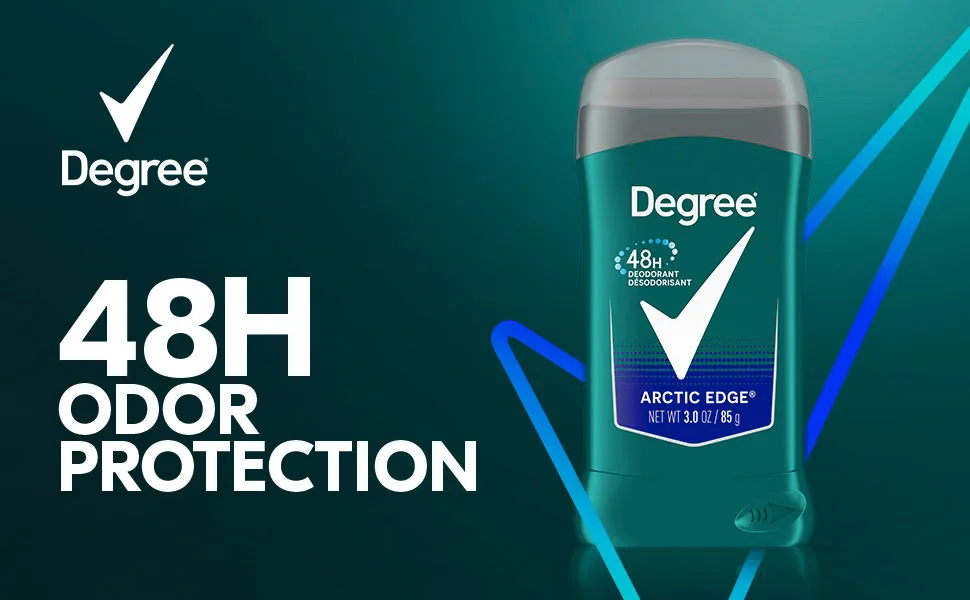 Degree Men Original Deodorant 48-Hour Odor Protection Arctic Edge Deodorant For Men 3 oz Pack of 6 - Degree Arctic Edge 48h Deodorant