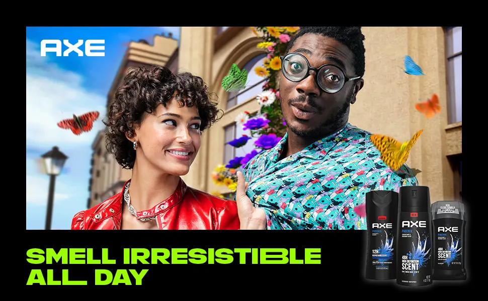 AXE Body Wash 12h Refreshing Scent Phoenix Crushed Mint & Rosemary Men's Body Wash With 100% Plant-Based Moisturizers 16oz 4 Pack - Module 1: Smell irresistible all day