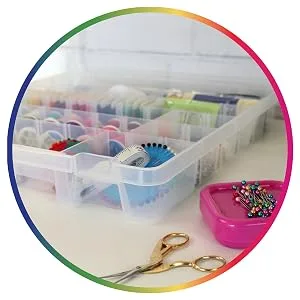 ArtBin 9101AB Super Satchel Slim with Removable Dividers Art & Craft Organizer 1 Plastic Storage Case Clear Divided Compartments - product information 3