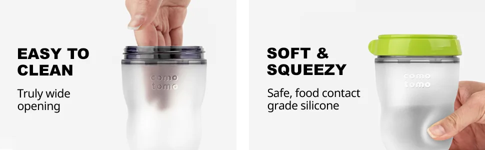 Comotomo Baby Bottle Green 8 oz (2 Count) - Designed to Latch. Our bottle feature a truly wide mound with a naturally shaped nipple