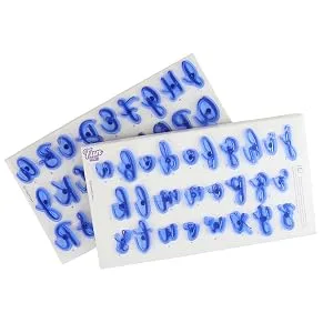 PME Alphabet Upper and Lower Case Fun Fonts Letter Stamping Set Standard Blue Collection 1 - product information 2