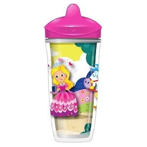 Playtex Sipsters Stage 3 Spill-Proof Leak-Proof Break-Proof Insulated Spout Sippy Cups 9 Ounce 2 Count (Color May Vary) - sippy cups; kid cups; avent; nuk; thermos; playtex; kids; toddler feeding; superman; batman