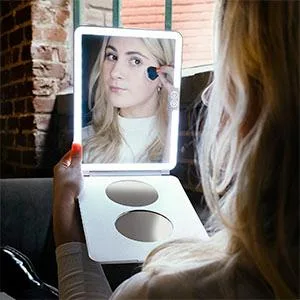 Case-Mate LuMee Studio - LED Portable White Light Makeup Mirror - Lightweight - 3 Light Modes - Travel-Friendly - White - lumee mirror