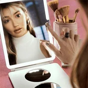 Case-Mate LuMee Studio - LED Portable White Light Makeup Mirror - Lightweight - 3 Light Modes - Travel-Friendly - White - lumee mirror