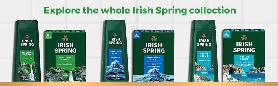 Irish Spring Moisture Blast Body Wash 30 Oz Pump (Pack of 4) Moisture Blast 30 Fl Oz (Pack of 4) - irish spring body wash, irish spring bar soap, men