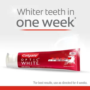 Colgate Optic White Whitening Toothpaste Sparkling White - 5 ounce (3 Pack) Whitening Toothpaste (3 X 5-Ounce Tubes) - colgate optic white sparkling mint