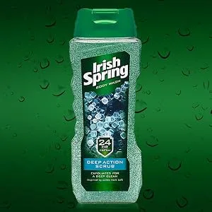 Irish Spring Body Wash Deep Action Scrub 18 Fl Oz (Pack of 2) - Deep Action Scrub