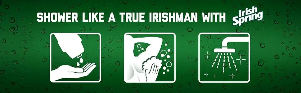 Irish Spring Body Wash Deep Action Scrub 18 Fl Oz (Pack of 2) - Shower like a true Irishman with Irish Spring