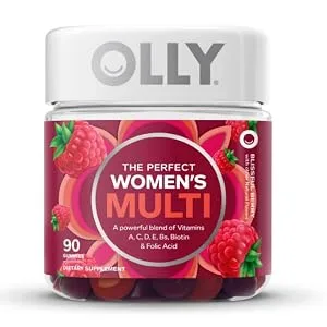 OLLY Women s Multi Gummy Starter Pack Bundle Vitamins A D C E Biotin Folic Acid Berry Flavor 90ct Bottle and 120ct Pouch 210 Count - product information 2
