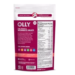 OLLY Women s Multi Gummy Starter Pack Bundle Vitamins A D C E Biotin Folic Acid Berry Flavor 90ct Bottle and 120ct Pouch 210 Count - product information 5