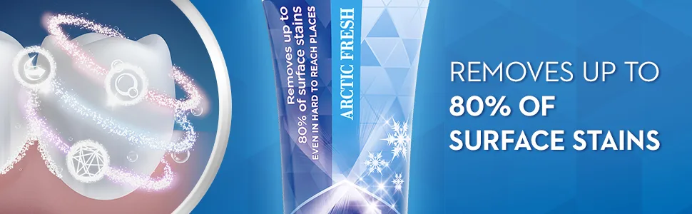 Crest 3D White Whitening Arctic Fresh Toothpaste 4.1 Ounce (Pack of 3) - Removes up to 80% of surface stains