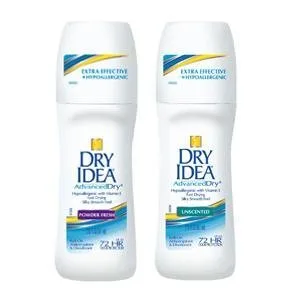 Dry Idea Roll On Anti-Perspirant & Deodorant Advanced Dry Unscented Hypo-Allergenic 3-Ounce Tubes (Pack of 4) - product information 4