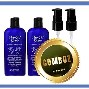Two Old Goats Lotion 8oz (pack of 2) - with BW Skin Care's Exclusive Pump - Two old goats