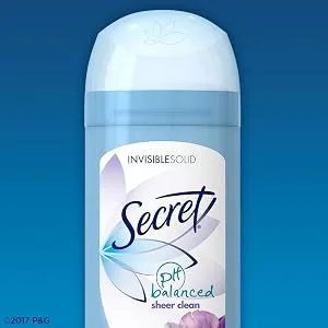 Secret Invisible Solid Antiperspirant and Deodorant Sheer Clean 2.6 Oz (Pack of 6) - product information 1