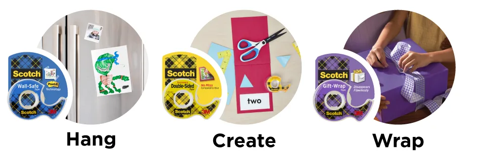 Scotch Transparent Tape 3/4 in x 1000 in 24 Boxes/Pack (600K24) - Hang, Create, Wrap