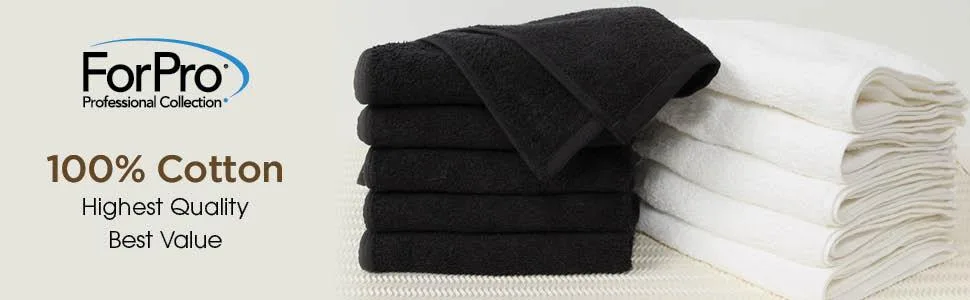 ForPro Premium 100% Cotton All-Purpose Towels Cool Grey Extra Soft Multi-Purpose Salon Spa Hotel and Gym Towel 16 W x 27 L 24-Count - product information 1
