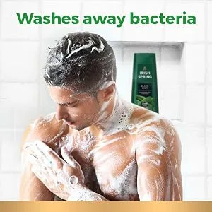 Irish Spring Black Mint Body Wash for Men 20 Fl Oz (Pack of 4) Black Mint 20 Fl Oz (Pack of 4) - irish spring body wash, irish spring, men