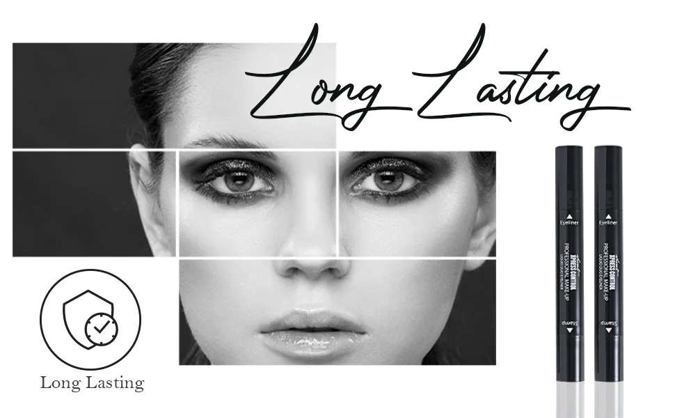 Secret Xpress Control Winged Eyeliner Stamp Waterproof Long Lasting Liquid Black Pen Cat Eye Matte Eye Makeup (Black - 2 Pack) - product information 4