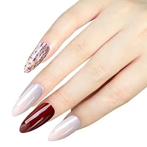 enForten 10 Pack Total 200pcs False Nail Art Patch False Nail Sticker for Manicure - product information 5
