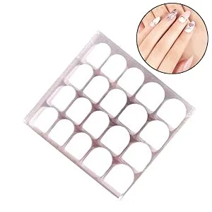 enForten 10 Pack Total 200pcs False Nail Art Patch False Nail Sticker for Manicure - Nail Stickers