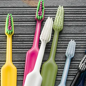 TEPE Colour Compact Extrasoft-Bristle Toothbrush Colorful Toothbrush with Tapered Head and Angled Neck 4 Pack Comp X-Soft / 4 - product information 3