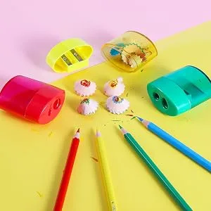 KIDMEN 2 Holes Pencil Sharpener Pencil Sharpener for Kids Pencil Sharpener Handheld-12 PACK - product information 5