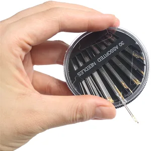 Eketirry Premium Hand Sewing Needles 4 Pack 30-Count Assorted Needles for Sewing Repair 6 Different Sizes Sewing Needles with 2 Threaders (4) - easy to use sewing needle sharp