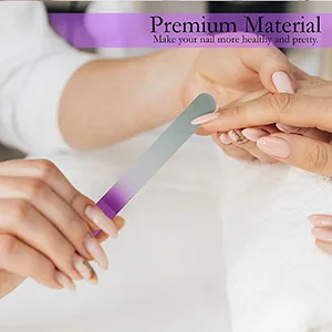 P2P Nails Glass Fingernail Files with Case - Manicure Set for Natural Nails - Double Sided Nail File Stocking Stuffers (Blue) - nail file nail files nail buffer nail files for acrylic nails nail files for natural nails