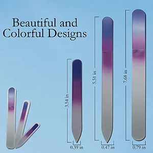 P2P Nails Glass Fingernail Files with Case - Manicure Set for Natural Nails - Double Sided Nail File Stocking Stuffers (Blue) - nail file nail files nail buffer nail files for acrylic nails nail files for natural nails