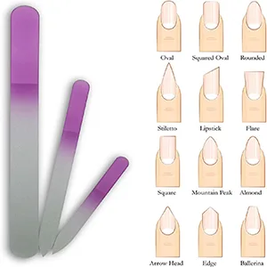 P2P Nails Glass Fingernail Files with Case - Manicure Set for Natural Nails - Double Sided Nail File Stocking Stuffers (Blue) - nail file nail files nail buffer nail files for acrylic nails nail files for natural nails
