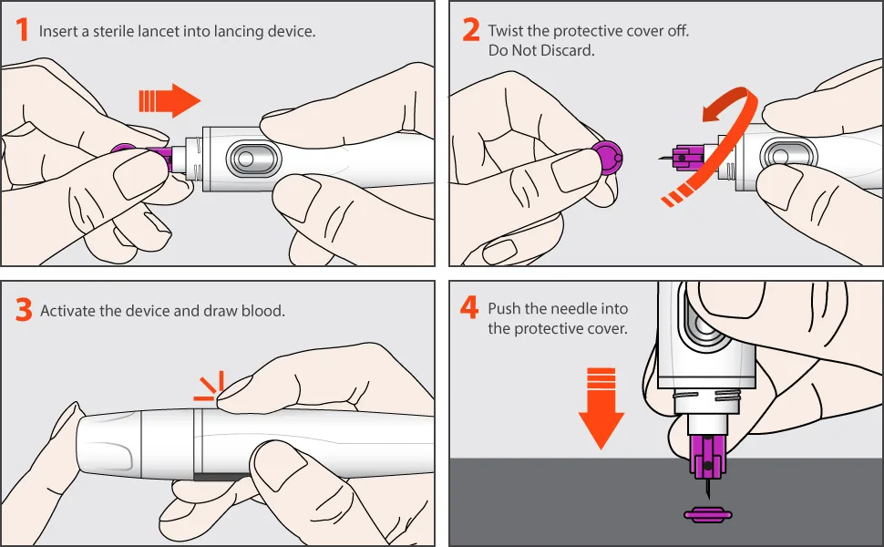 EasyTouch 830101 Twist Lancet 3 pack x 100 count - Instructions for use