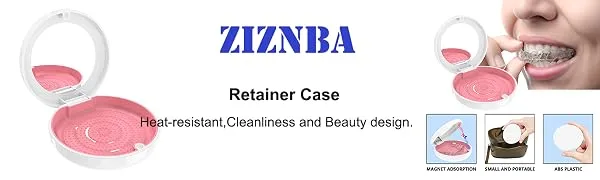 Retainer Case Orthodontic Retainer Case-Black/With Mirror - Orthodontic Retainer Case-With Mirror