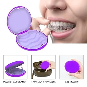 Retainer Case Solid Orthodontic Retainer Case-Black - easy