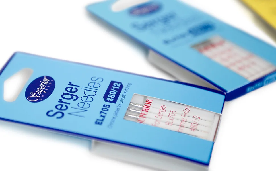 Superior Threads - Standard Serger Needles for Home Sewing Machines and Thicker Threads - HAx1SP 90/14-5 Per Pack - product information 1