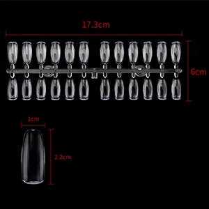 120 Tips/pack Clear Square Natural Color Flat Practice False Nail Tips for Professional Nail Gel Polish Board Display Book Chart Nail art Salon HJ-NT076 - nail tips square 120 colors display book for practice false nails color chart board Flat tip card