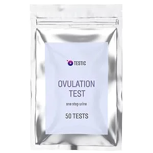 Testic 25 Ovulation LH Test Strips Predictor Kit (25 Count) Urine Home Tests - Testic 50 Ovulation LH Test Strips Predictor Kit (50 Count) Urine Home Tests