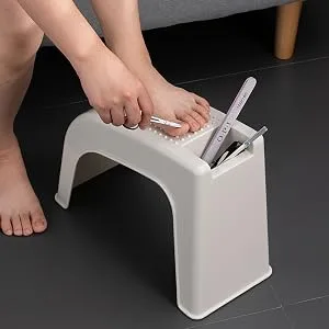 Hedume 2 Pack Shower Foot Rest Easy Pedicure Foot Rest Stand Shower Foot Stool for Shaving Legs Bathing Manicure Non-Slip Built-in Storage - product information 6
