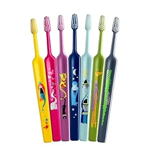 TEPE Kids Toothbrush Extra Soft Kid and Toddler Toothbrush for Ages 3+ 4 Pack X-Soft / 4 - 21321