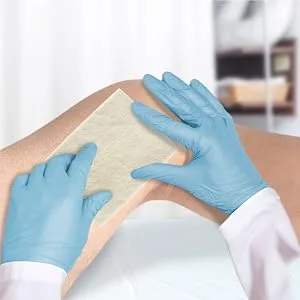 Medpride Silver Calcium Alginate Wound Dressing Pads| 4 x 5 Patches 10-Pack| Antimicrobial Non-Stick Padding Sterile Highly Absorbent & Comfortable| 4'' x 5'' - product information 4