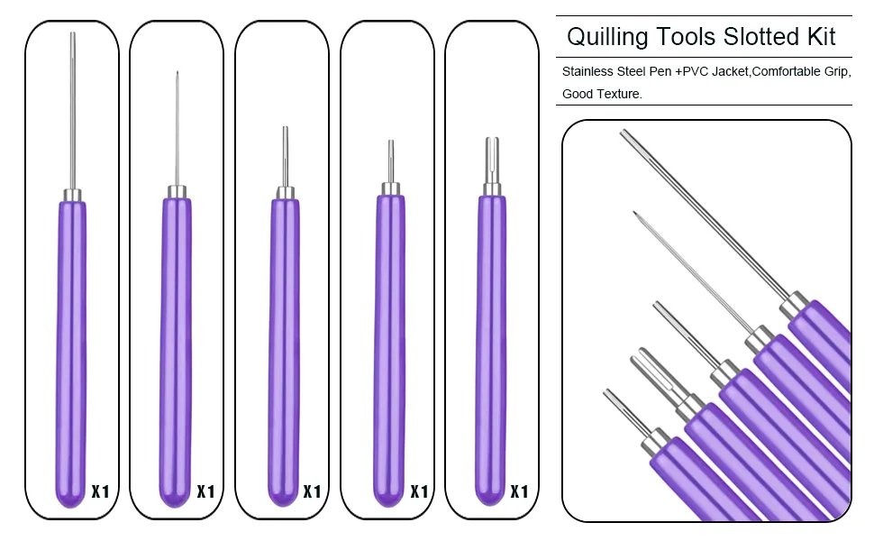 Paper Quilling Tools 12 Pack Assorted Sizes Rolling Curling Quilling Needle Pen for Art Craft DIY Paper Cardmaking Project 11 PCS - qeqewqe
