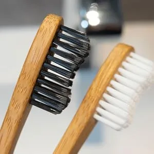 Isshah Soft Bristles Bamboo Toothbrushes Black and White Pack of 10 - SOFT BRISTELS