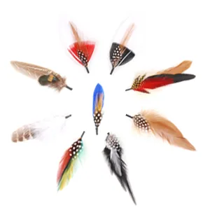 Hat Feathers 9 Pcs Assorted Natural Feather Packs Accessories for Fedora Cowboy Open Road Borges Scott Oktoberfest Trilby Hats 9 Pcs One Size - 9pcs feathers