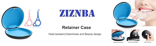 Retainer Case Solid Orthodontic Retainer Case with Aligner(2 pack Aligner)-Pink - yt=yg