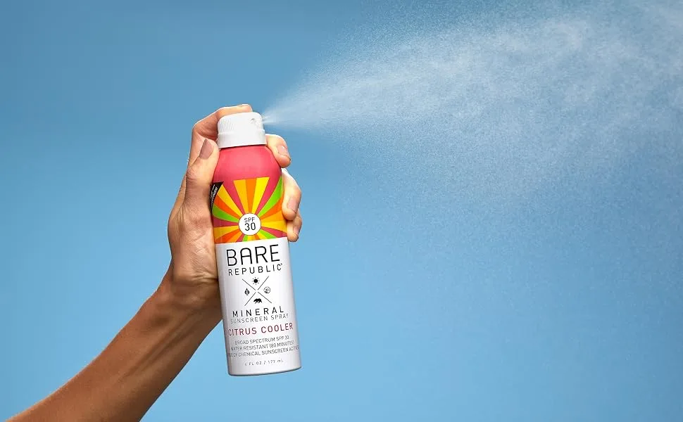 Bare Republic Mineral Sunscreen & Sunblock Spray with Zinc Oxide Broad Spectrum SPF 30 Citrus Cooler 6 Fl Oz Packaging May Vary - product information 3