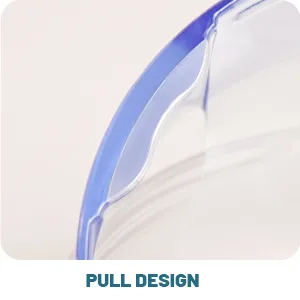 Uouovo Leak Proof Dental Retainer Case Denture Cleaning Case Denture Bath Case Denture Case Retainer Cleaning Case Mouth Guard Perfect for Travel Denture Cups for Soaking Dentures & Mirror (Blue) - Pull design