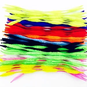Carykon Pack of 100 Pipe Cleaners Fuzzy Bumpy Chenille Stems for Creative Handmade DIY Art Craft (Blackish Green) - picture